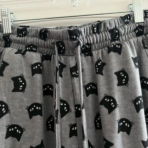 Gray Cat Print Women's Lounge Pants